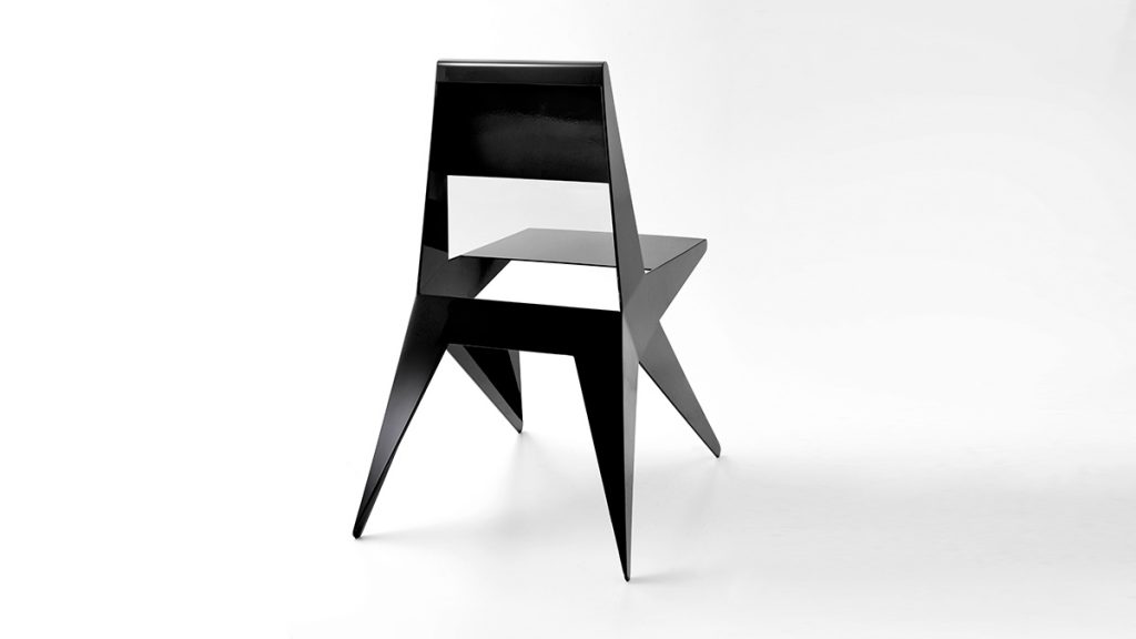Sedia design in alluminio, poltroncine, sgabelli, sedute acciaio inox