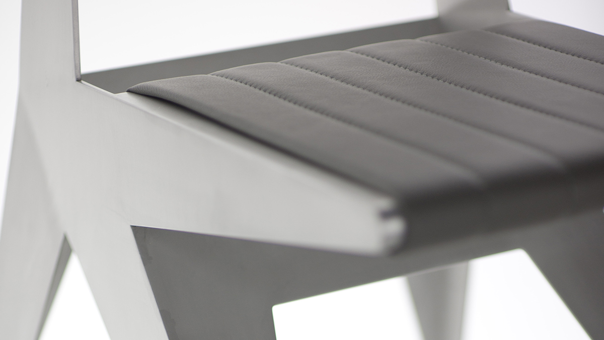 Luxury design chair | Metal furnishings hand made in Italy | Lamberti Design - Sedia design in alluminio, poltroncine, sgabelli, sedute acciaio inox