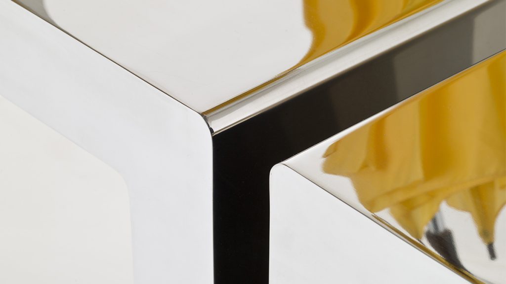 Luxury design furniture | Hand made in Italy | Metal furnishings | Lamberti Design - Arredo acciaio inox scaffale, libreria, scrittoio e mobile d'appoggio