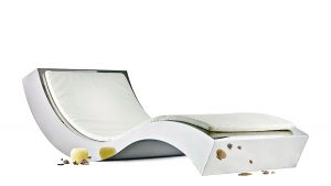 Luxury Chaise Longue | Metal furnitures hand made in Italy | Lamberti - Chaise longue acciaio inox design mobili arredamento metallo casa ufficio