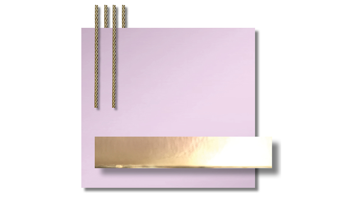 Specchio design contemporaneo - marmo, acciaio, ottone e trefoli metallici